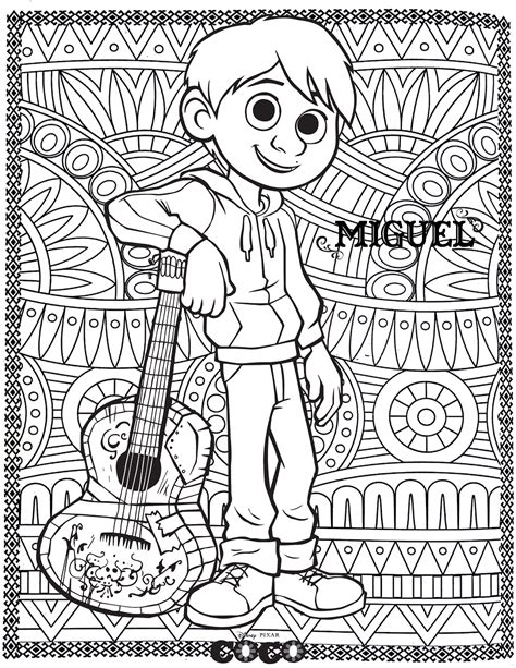 Coco : Miguel - Return to childhood Adult Coloring Pages