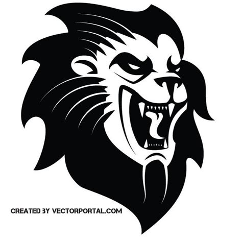 Lion stencil art Royalty Free Stock SVG Vector and Clip Art