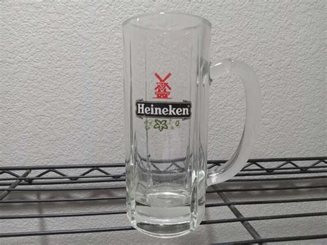 Vintage Heineken Beer Glass Mug Heavy Clear Glass With Windmill Design - Etsy