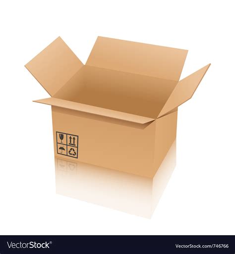 Cardboard box isolated on white background Vector Image