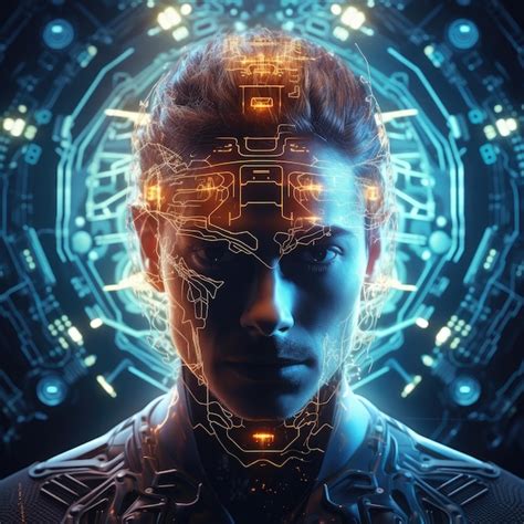 Premium AI Image | Futuristic portrait showcasing the harmony between ...