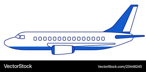 Aeroplane side view Royalty Free Vector Image - VectorStock