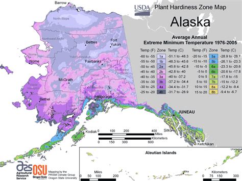 Alaska Plant Hardiness Zone Map • Mapsof.net