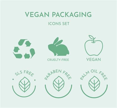 vegan food packaging labels 22803339 Vector Art at Vecteezy