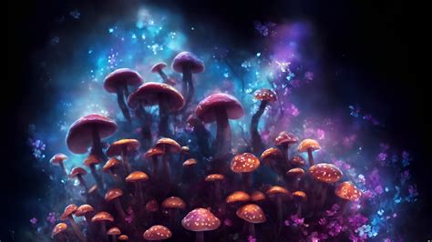 2560x1440 Mushrooms Cool AI Art 1440P Resolution Wallpaper, HD Artist 4K Wallpapers, Images ...