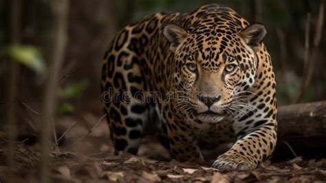 A Jaguar Stalking Its Prey the Hunter Honing in on Its Target Created with Generative AI Stock ...