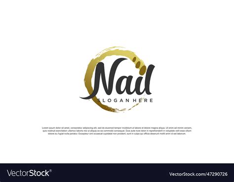 Nail polish logo design template with creative Vector Image