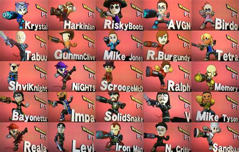 Super Smash Bros. 3DS - Mii Fighters (Updated) by JNRedmon on DeviantArt