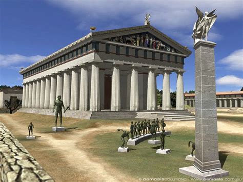 Temple of Zeus, Olympia exterior | Ancient greek architecture ...