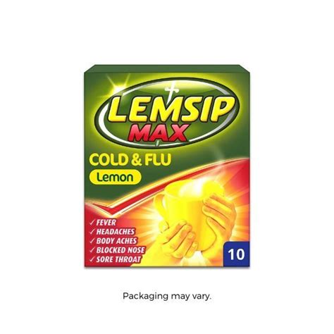 Lemsip Cold & Flu Lemon Sachets Pack of 10 – Pharma Supplies