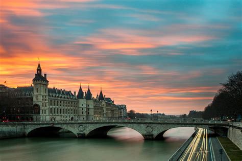 Seine River Sunset Free Stock Photo - Public Domain Pictures