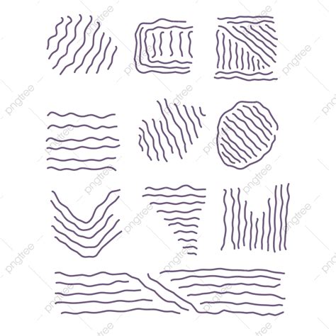 Minimalist Style Vector Art PNG, Set Of Organic Lines Pattern Minimalist Style, Organic, Line ...