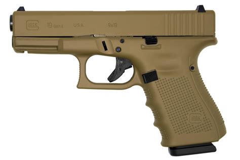 Glock 19 Gen4 9mm 15-Round Pistol with Tactical Coyote Tan Cerakote Finish | Sportsman's Outdoor ...