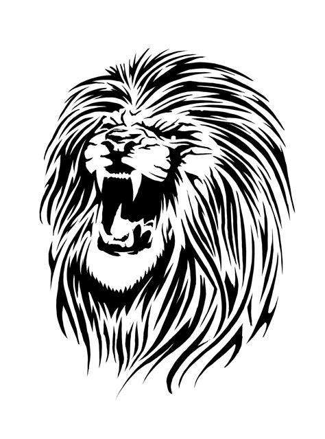 Lion stencil, Animal stencil, Stencils