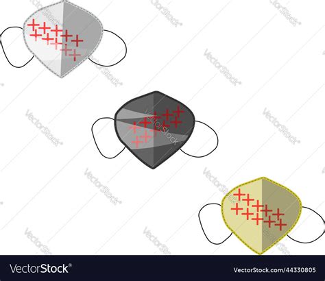 Coloured medical mask on a white background Vector Image