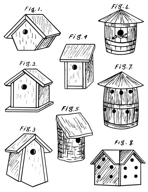 Bird House Drawing at GetDrawings | Free download