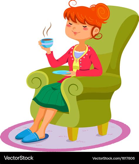 Relaxing woman Royalty Free Vector Image - VectorStock