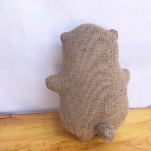 Happy Groundhog Stuffed Animal Handmade Ecofriendly - Etsy