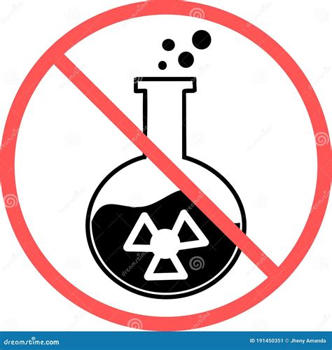 No Chemical Sign or No Danger Poison Flat Vector Icon Isolated in White Background for Apps ...