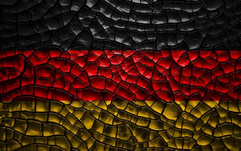 Download wallpapers Flag of Germany, 4k, cracked soil, Europe, German flag, 3D art, Germany ...