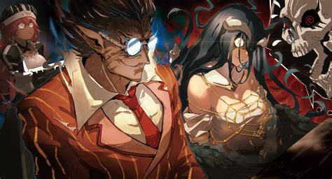 Overlord Anime HD Wallpaper - Ainz, Demiurge, Lupusregina, Albedo