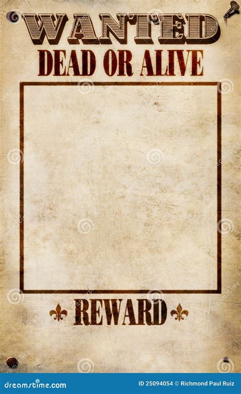 Wanted Poster - Blank Reward Stock Photography | CartoonDealer.com ...