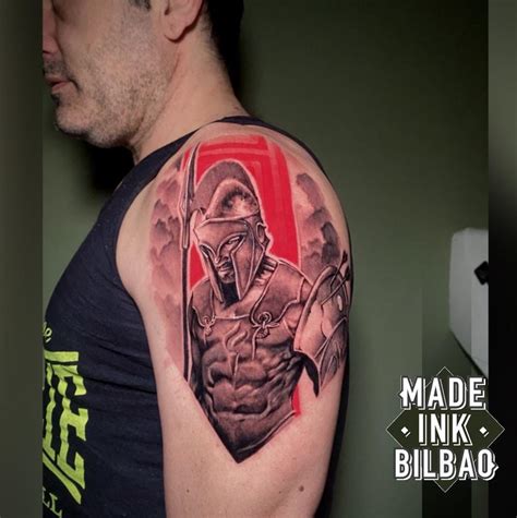 Tatuaje dios griego Ares - Made Ink Bilbao