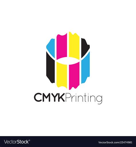 Cmyk printing logo icon graphic design template Vector Image