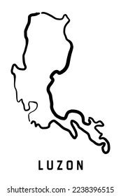 Luzon Island Map Philippines Simple Outline 库存矢量图（免版税）2238396515 | Shutterstock