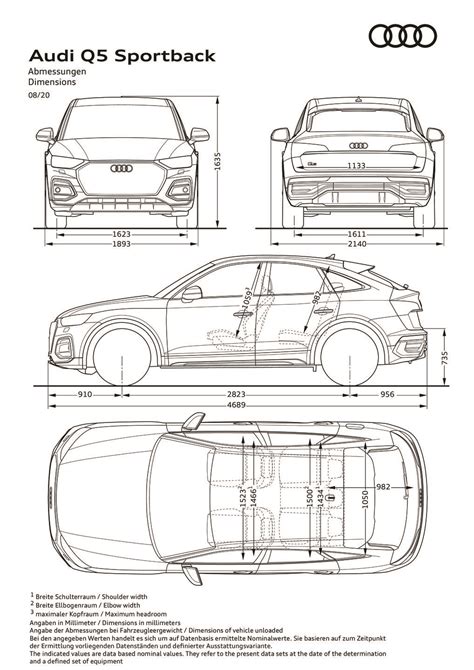 Dimensions Q5 Sportback | Audi MediaCenter