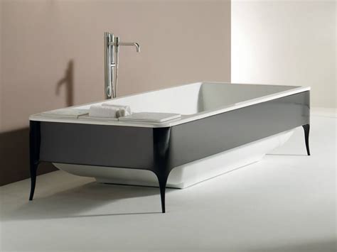 Black Bathtubs for Modern Bathroom Ideas with Freestanding Installation