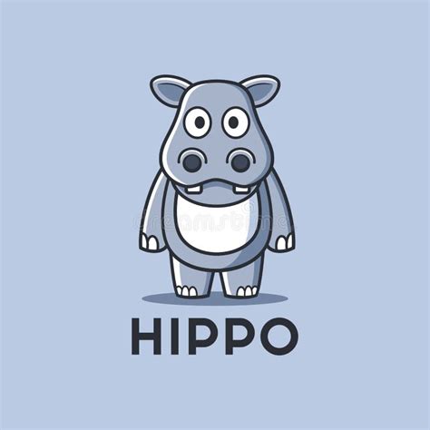 Hippo Logo Design stock illustration. Illustration of african - 129246229