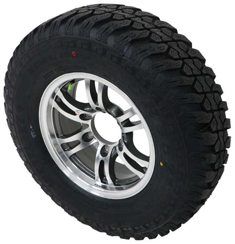 Westlake ST235/75R15 Off-Road Trailer Tire w 15" Jaguar Aluminum Wheel - 6 on 5-1/2 - LR D ...