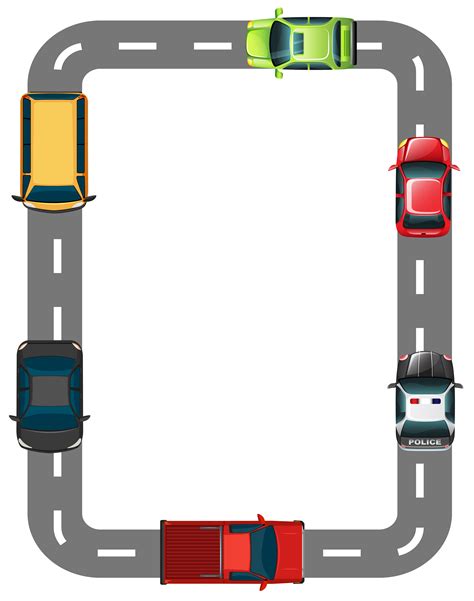 Border with road and cars 430629 Vector Art at Vecteezy