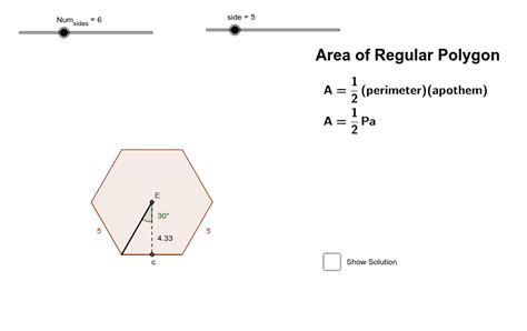 Area of a Regular Polygon – GeoGebra