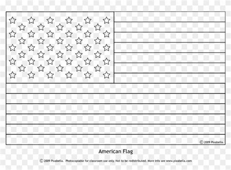 Free Collection Of 40 Printable American Flag Stencil - United States Flag No Color, HD Png ...