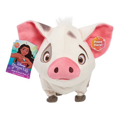 Buy Just Play Disney Princess Moana Walk & Snort Pua Feature Plush, Sounds and Movement Stuffed ...