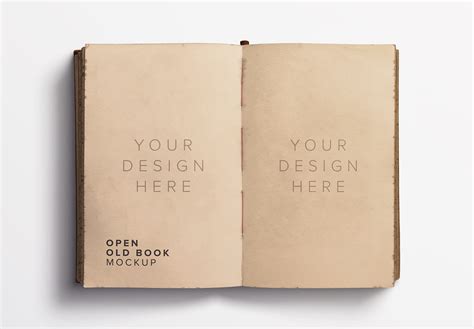 Open Old Book Mockup - Custom Scene