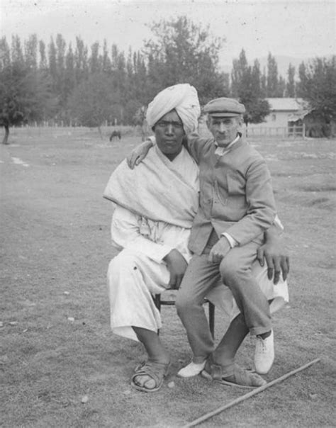 The Two Kashmir Giants Posing with the American Photographer James ...