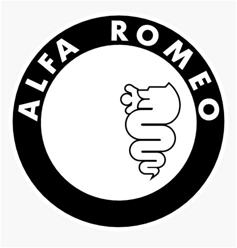 Alfa Romeo Logo Black And White - Alfa Romeo Logo Illustrator, HD Png Download - kindpng