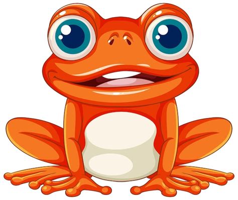 Premium Vector | Orange frog cartoon