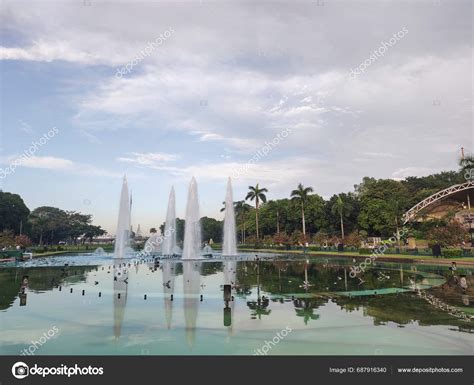 Manila Philippines Oct 2023 Rizal Park Morning Fountain Manila ...