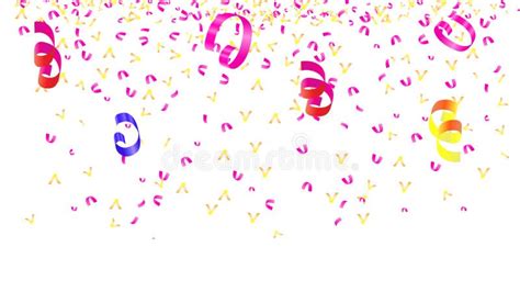 Bright Confetti Ribbon On White Background Stock Illustration ...