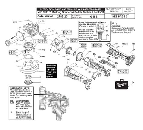 Milwaukee 2783-20-(G48A) Parts List | Milwaukee 2783-20-(G48A) Repair ...