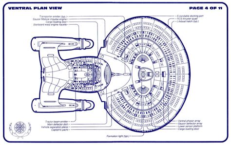 Star Trek USS Enterprise NCC 1701 D Blueprints Schematics