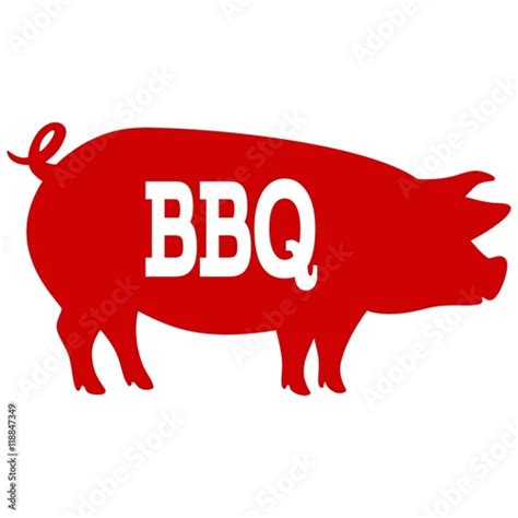 BBQ Pig Stock Vector | Adobe Stock