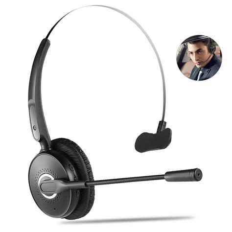 Bluetooth Headset, Wireless Headset with Noise Cancelling Mic, Wireless Cell Phone Headset w ...