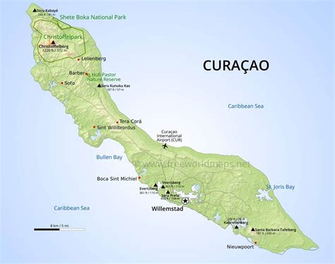 Curacao Best Beaches Map