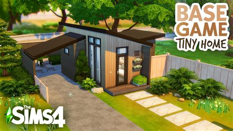 Base Game Tiny House // The Sims 4 Speed Build - YouTube