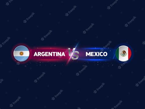 Premium Vector | Argentina VS Mexico Match FIFA World Cup 2022 match